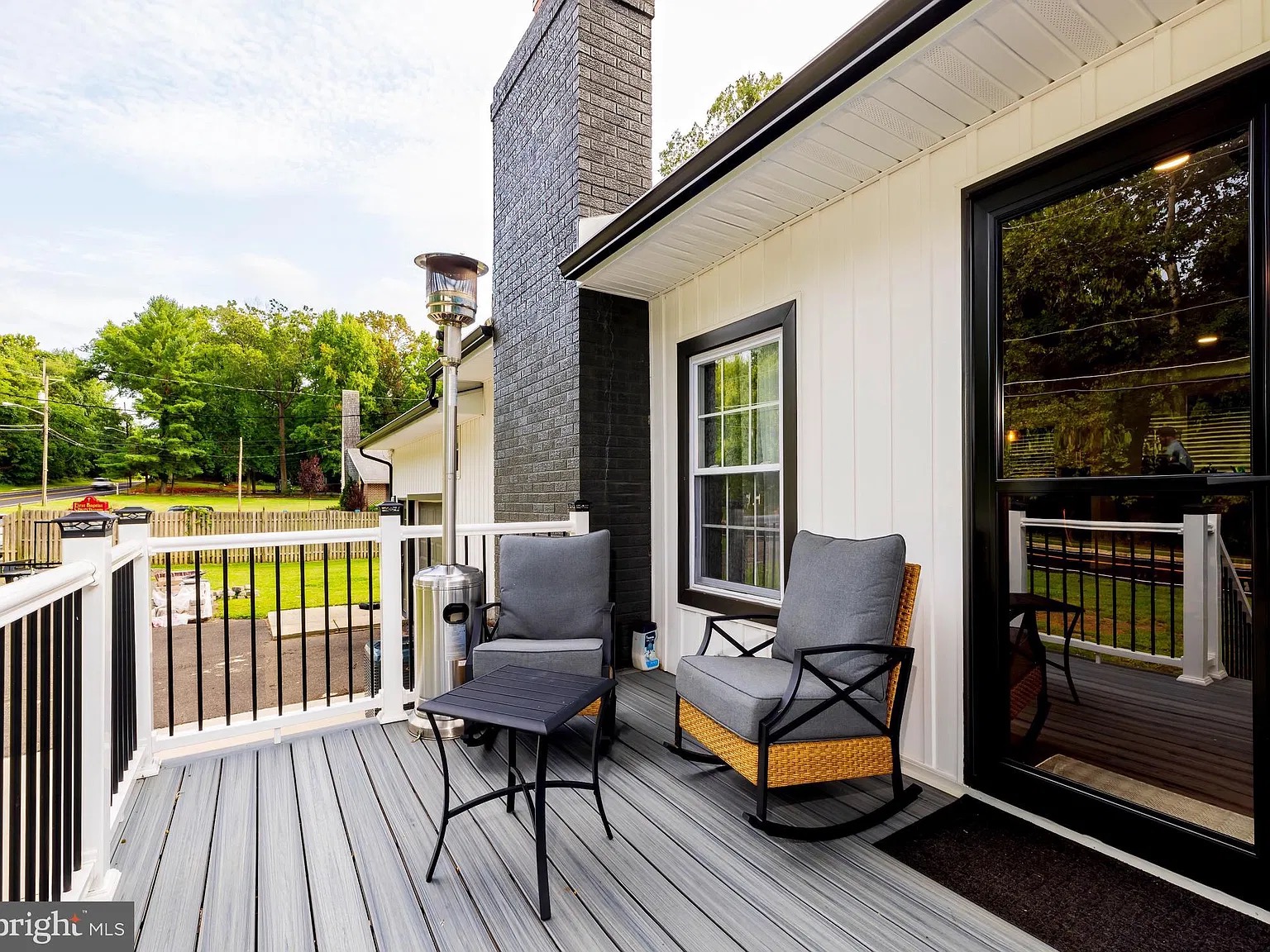 Back deck with seating